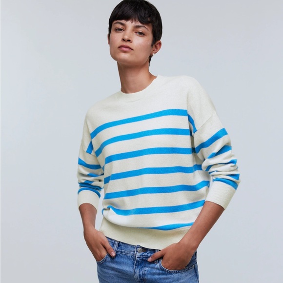 Madewell (Re)sponsible Cashmere Oversized Crewneck Sweater - Picture 1 of 6